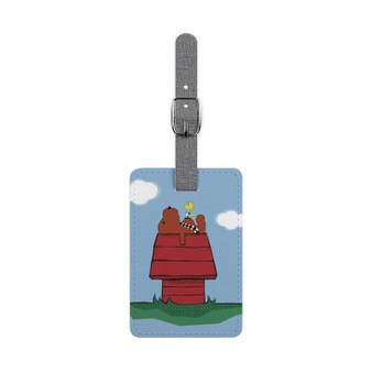 Snoopy and Woodstock as Star Wars Polyester Saffiano Rectangle White Luggage Tag Card Insert