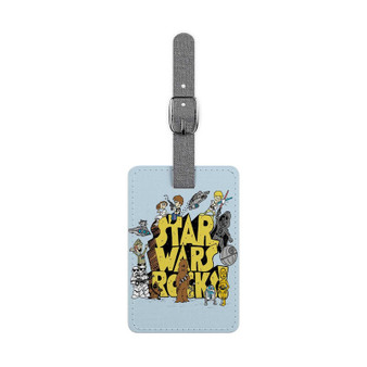 Star Wars Rocks Polyester Saffiano Rectangle White Luggage Tag Card Insert