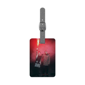 Twenty One Pilots Fire Polyester Saffiano Rectangle White Luggage Tag Card Insert