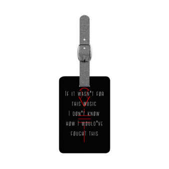 Twenty One Pilots Quotes Polyester Saffiano Rectangle White Luggage Tag Card Insert