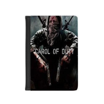Carol of Duty The Walking Dead PU Faux Leather Passport Cover Wallet Black Holders Luggage Travel
