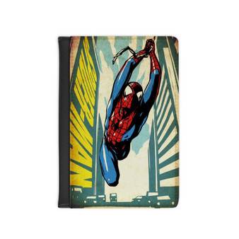 Comic Spiderman PU Faux Leather Passport Cover Wallet Black Holders Luggage Travel