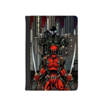 Deadpool Snake Eyes PU Faux Leather Passport Cover Wallet Black Holders Luggage Travel