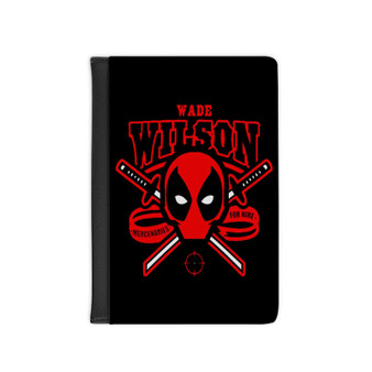 Deadpool Wade Wilson PU Faux Leather Passport Cover Wallet Black Holders Luggage Travel