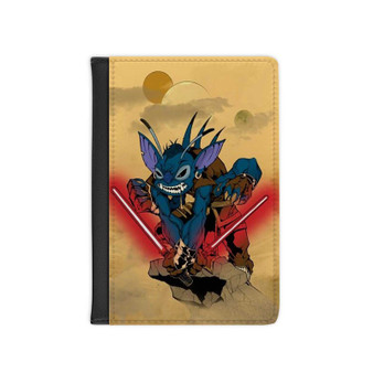 Disney Stitch Star Wars PU Faux Leather Passport Cover Wallet Black Holders Luggage Travel