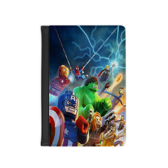 Marvel Superheroes Lego PU Faux Leather Passport Cover Wallet Black Holders Luggage Travel