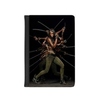 Michonne The Walking Dead PU Faux Leather Passport Cover Wallet Black Holders Luggage Travel