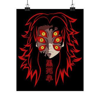 Kokushiba Demon Slayer Art Satin Silky Poster for Home Decor