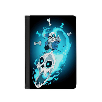 Sans The Skeleton Undertale PU Faux Leather Passport Cover Wallet Black Holders Luggage Travel