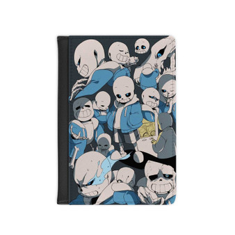 Sans Undertale Collage PU Faux Leather Passport Cover Wallet Black Holders Luggage Travel