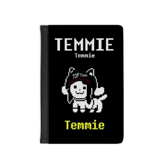 Temmie Undertale PU Faux Leather Passport Cover Wallet Black Holders Luggage Travel