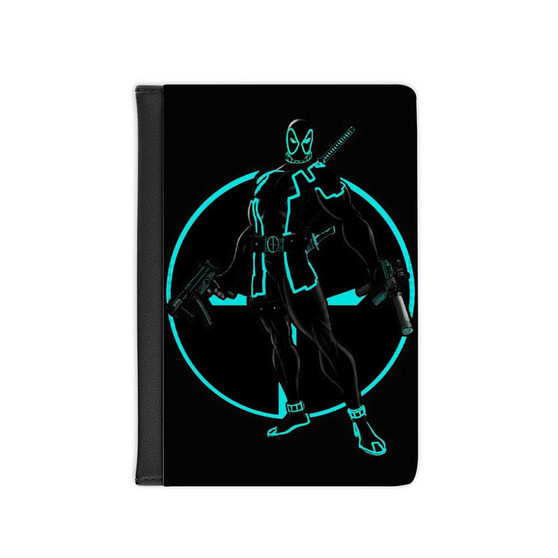 Tron Deadpool PU Faux Leather Passport Cover Wallet Black Holders Luggage Travel