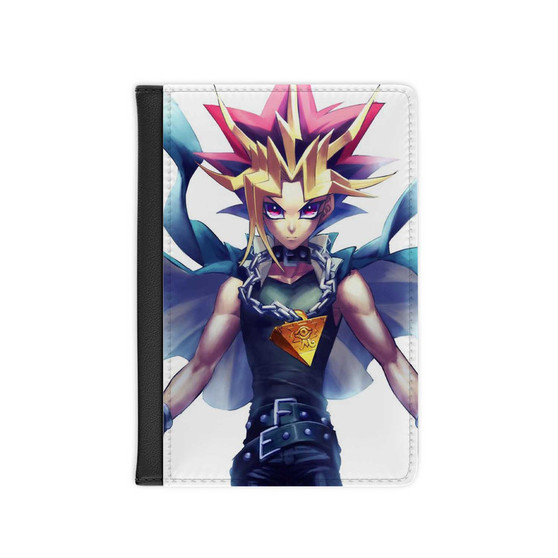 Yami Yugi Yu Gi Oh PU Faux Leather Passport Cover Wallet Black Holders Luggage Travel