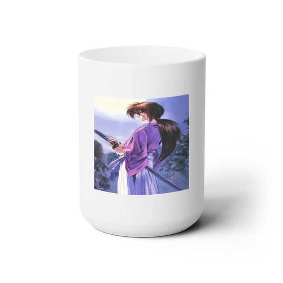 Samurai X Rurouni Kenshin Products White Ceramic Mug 15oz Sublimation BPA Free