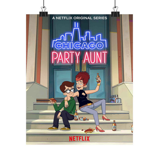 Chicago Party Aunt Art Satin Silky Poster for Home Decor