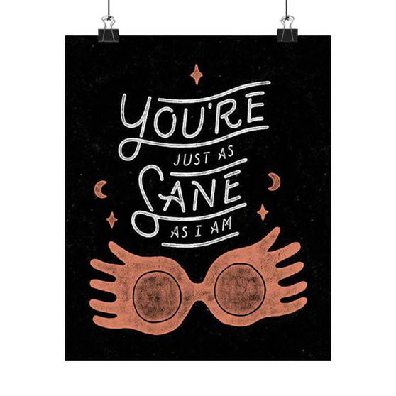 You re Just as Sane as I am Harry Potter Silky Poster Satin Art Print Wall Home Decor