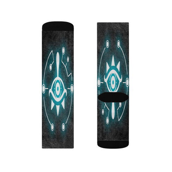 The Legend of Zelda Sheikah Sublimation White Socks Polyester Unisex Regular Fit