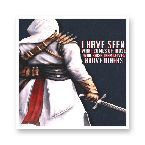 Assassin s Creed Altair Quotes Kiss-Cut Stickers White Transparent Vinyl Glossy