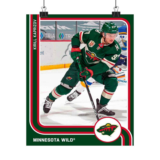 Kirill Kaprizov Minnesota Wild Art Satin Silky Poster for Home Decor