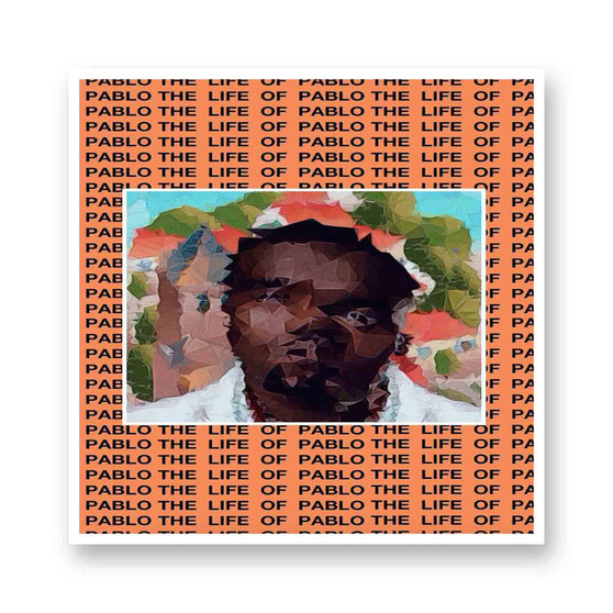 Kanye West The Life of Pablo Kiss-Cut Stickers White Transparent Vinyl Glossy