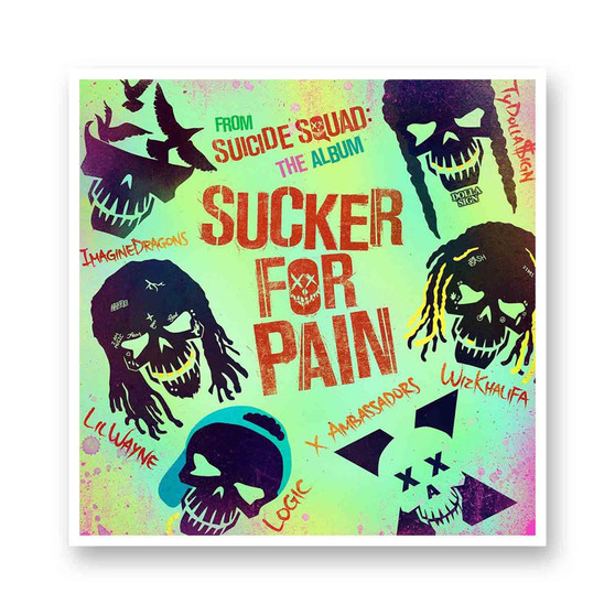 Sucker for Pain Suicide Silence Kiss-Cut Stickers White Transparent Vinyl Glossy