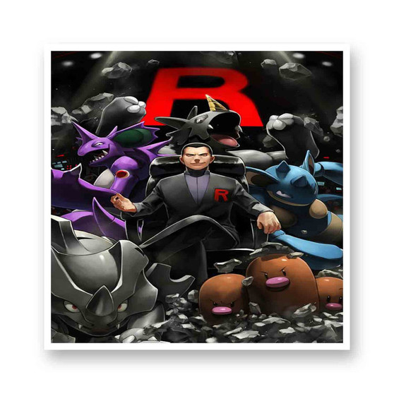 Team Rocket Leader Pokemon Kiss-Cut Stickers White Transparent Vinyl Glossy