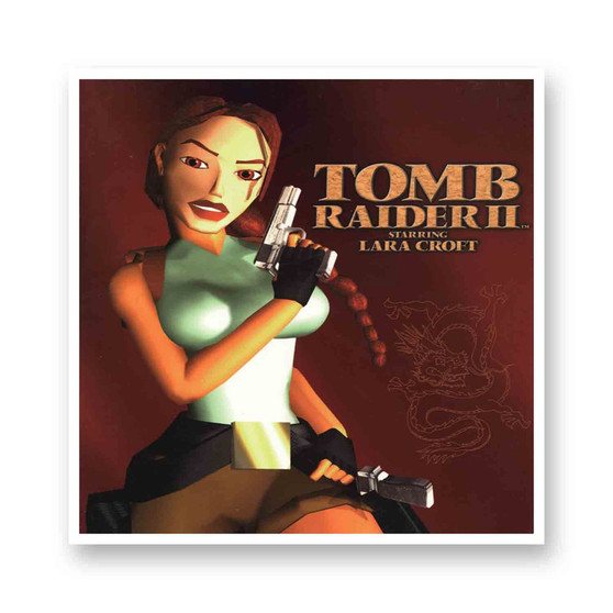 Tomb Raider Lara Croft Kiss-Cut Stickers White Transparent Vinyl Glossy