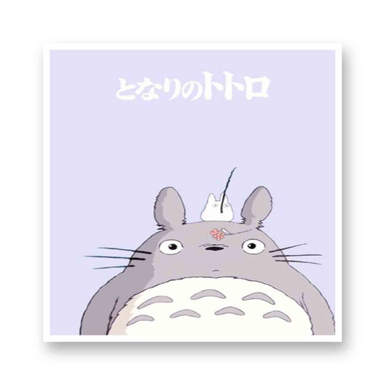 Totoro and Little Totoro Studio Ghibli Kiss-Cut Stickers White Transparent Vinyl Glossy
