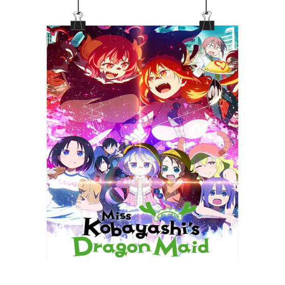 Miss Kobayashi s Dragon Maid Art Satin Silky Poster for Home Decor