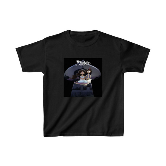 Aladdin and Jasmine Tim Burton Unisex Kids T-Shirt Clothing Heavy Cotton Tee