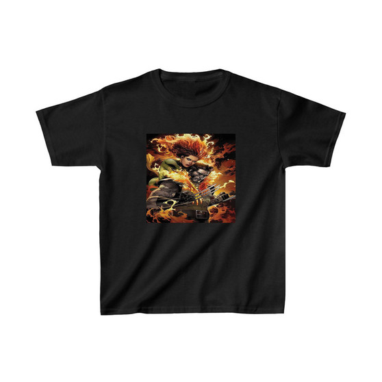 Phoenix Jean and Wolverine Unisex Kids T-Shirt Clothing Heavy Cotton Tee