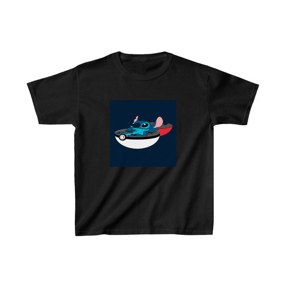 Stitch on Pokeball Unisex Kids T-Shirt Clothing Heavy Cotton Tee