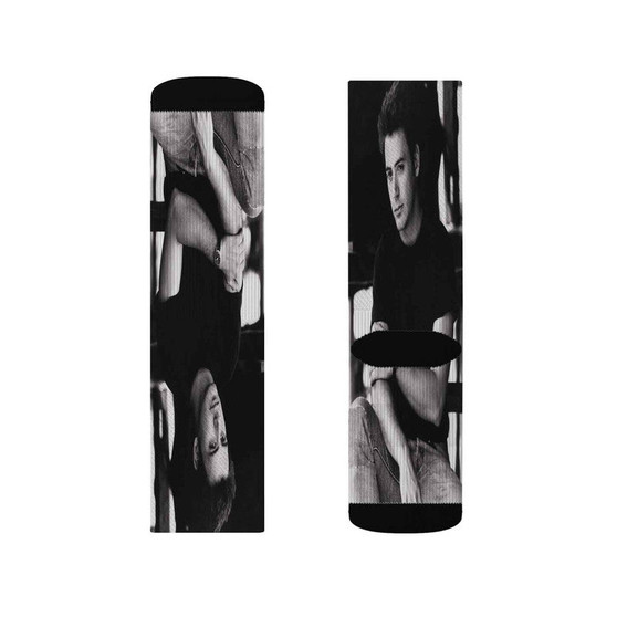 Robert Downey Jr Polyester Sublimation Socks White