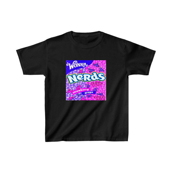 Wonka Nerds Grape and Strawberry Unisex Kids T-Shirt Clothing Heavy Cotton Tee