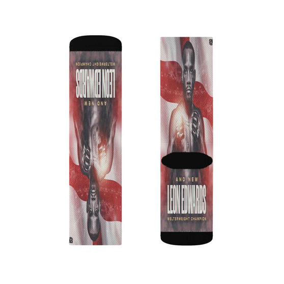 Leon Edwards UFC Polyester Sublimation Socks White