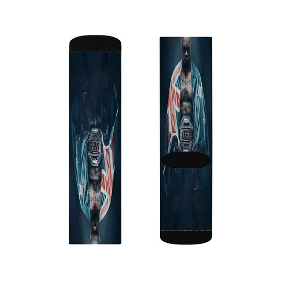 Israel Adesanya UFC Polyester Sublimation Socks White