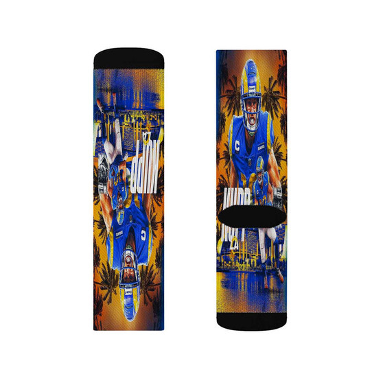 Cooper Kupp LA Rams Polyester Sublimation Socks White