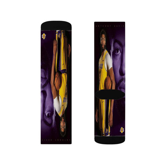 Anthony Davis LA Lakers Polyester Sublimation Socks White