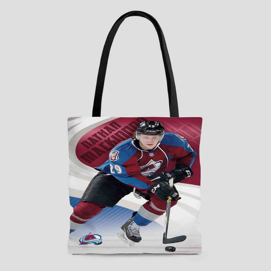 Nathan Mac Kinnon Colorado Avalanche Polyester Tote Bag AOP