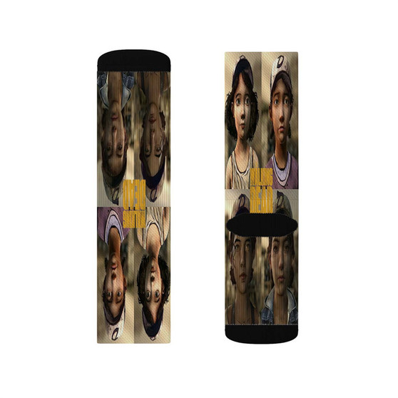 Clementine The Walking Dead Polyester Sublimation Socks White