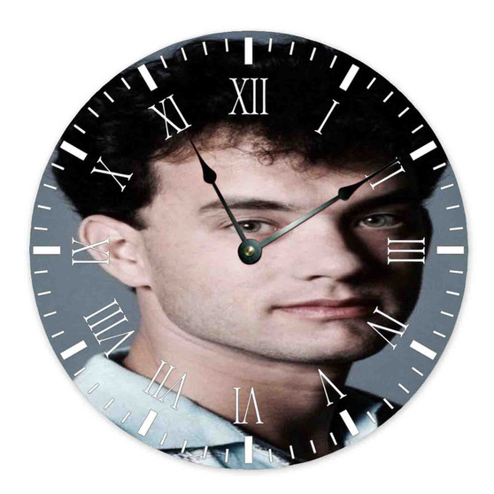 Tom Hanks Round Non-ticking Wooden Wall Clock