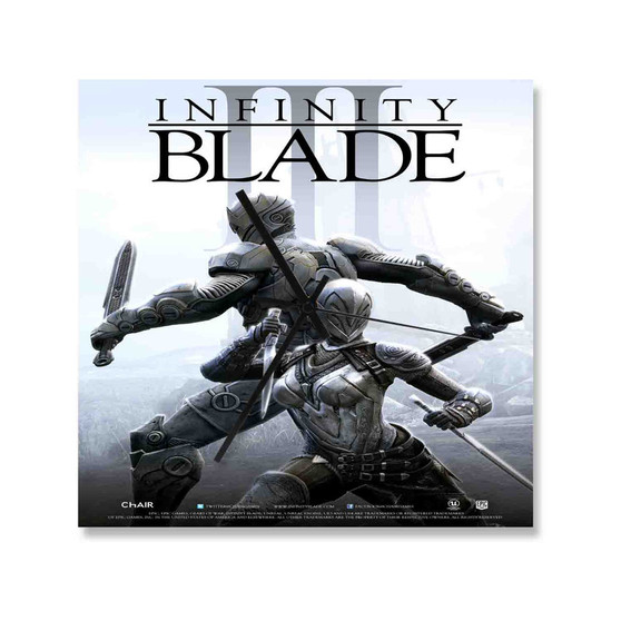 Infinity Blade III Square Silent Scaleless Wooden Wall Clock