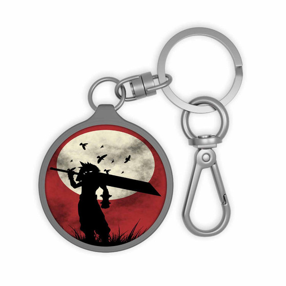 Cloud Strife Final Fantasy Keyring Tag Acrylic Keychain With TPU Cover