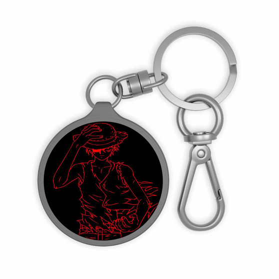 Monkey D Luffy One Piece Keyring Tag Acrylic Keychain With TPU Cover