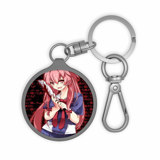 Yuno Gasai Future Diary Keyring Tag Acrylic Keychain With TPU Cover