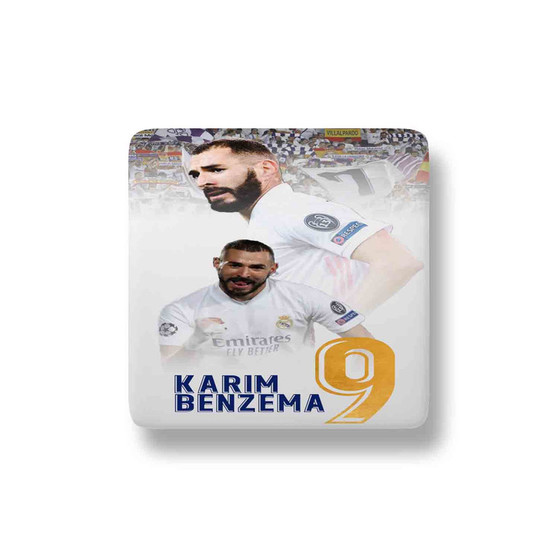 Karim Benzema Real Madrid Porcelain Magnet Square