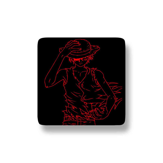 Monkey D Luffy One Piece Porcelain Magnet Square