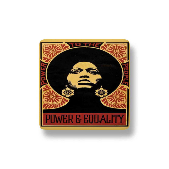 Angela Davis 1971 Porcelain Magnet Square