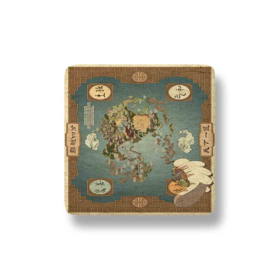 Avatar the Last Airbender Map Porcelain Magnet Square