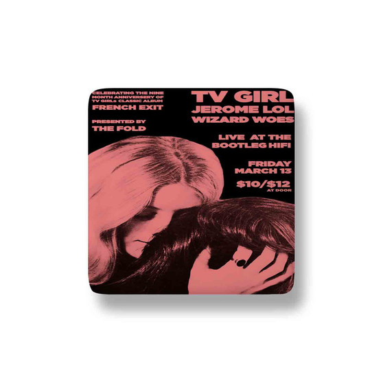 TV Girl Porcelain Magnet Square